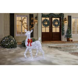 5 ft. Icicle Shimmer Twinkling LED Deer Holiday Yard Decoration