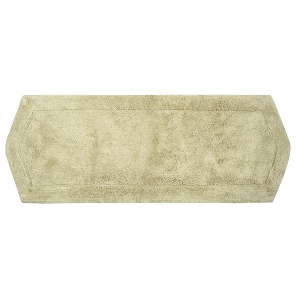 Waterford Collection 100% Cotton Tufted Non-Slip Bath Rug, 22 in. x60 in. Runner, Green
