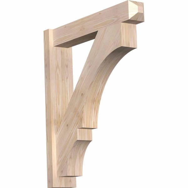 Ekena Millwork 6 in. x 32 in. x 28 in. Douglas Fir Balboa Craftsman Smooth Outlooker