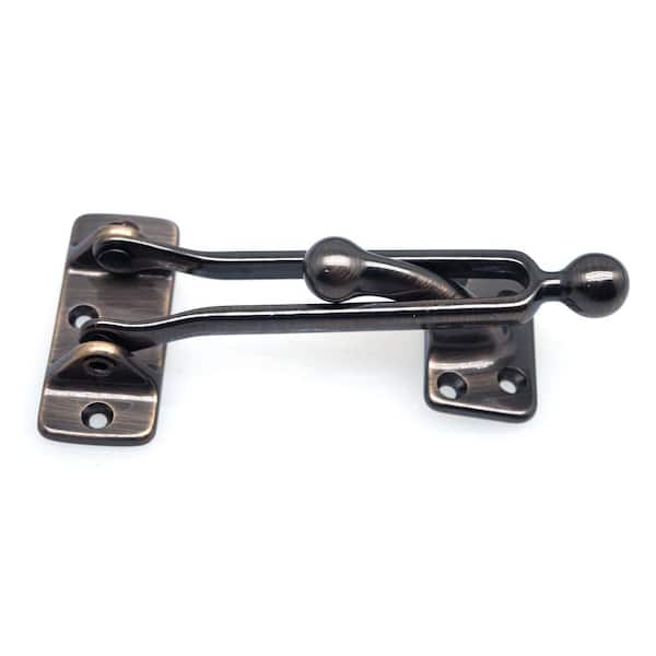 idh by St. Simons Solid Brass Swing Arm Security Guard with Ball End in Antique Brass