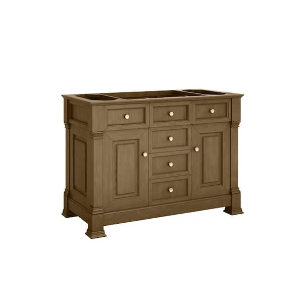 Brookfield 47.8 in. W x 23.4 in. D x 34.8 in. H Single Bath Vanity Cabinet without Top in Honey Oak