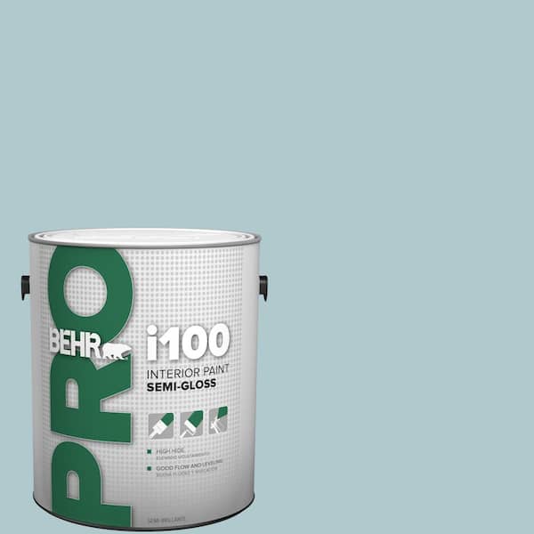 BEHR PRO 1 gal. #HDC-SM14-8 Floating Blue Semi-Gloss Interior Paint