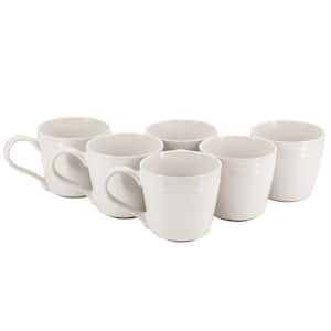 Milbrook 6-Piece 15 oz. Stoneware Mug Set in Speckle White