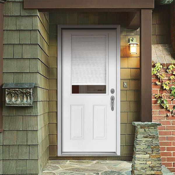 RELIABILT 36-in x 80-in Steel Right-Hand Outswing Primed Prehung Single  Front Door Insulating Core in the Front Doors department at