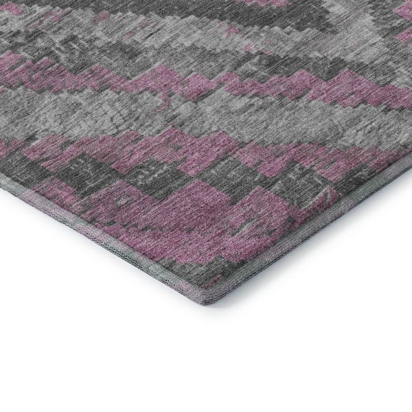 Mayfield Premium Machine Washable Abstract AMF1890 Blush 2 ft. 3 in. x 7 ft. 6 in. Runner Rug