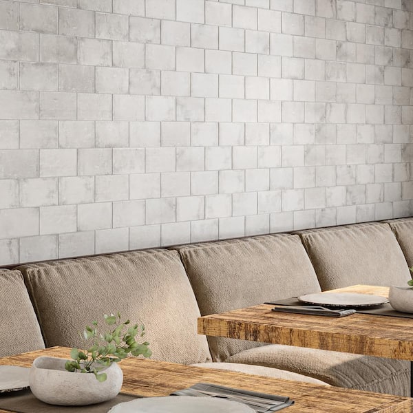 Tripoli Dove Gray 3.93 in. x 7.87 in. Matte Terracotta Look Ceramic Wall Tile (10.76 Sq. Ft./Case)