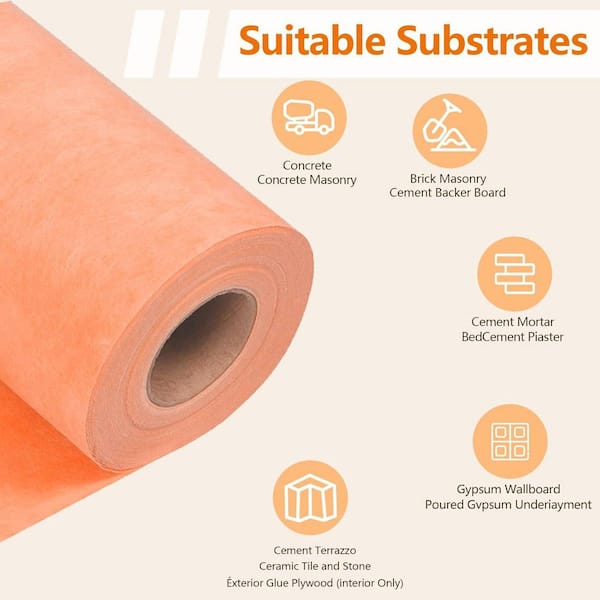 Waterproofing Membrane 324 sq. ft. for Bathroom Shower 27.6mil