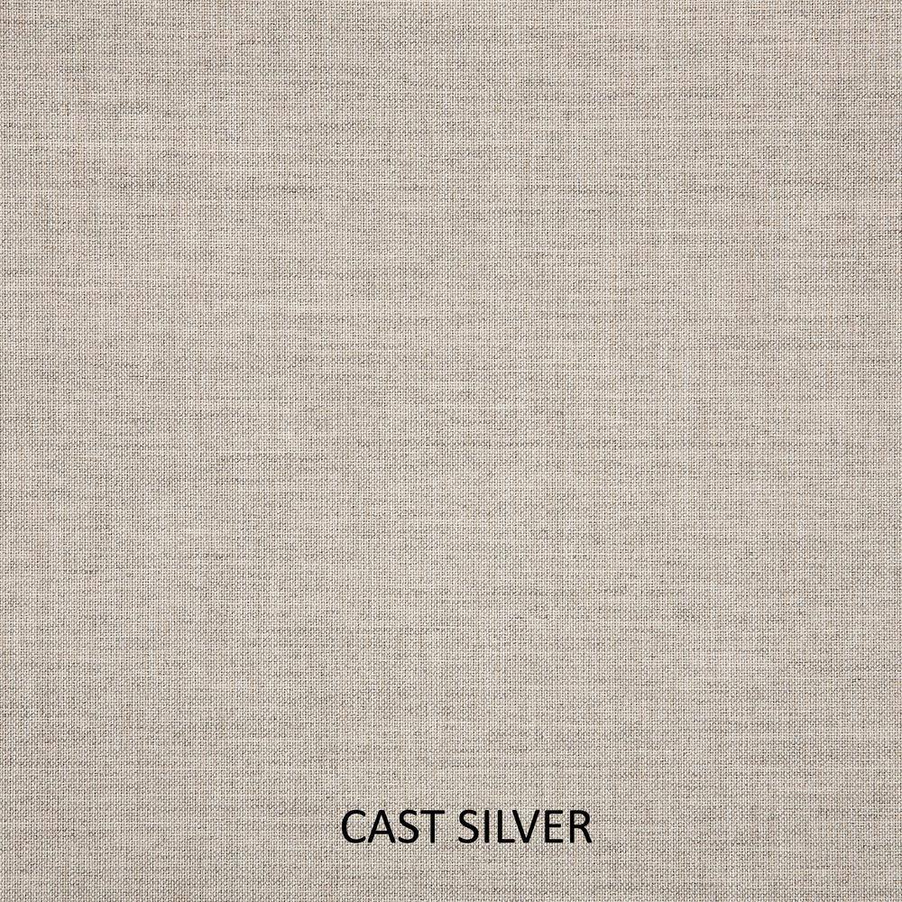 Set of 2 Cast Silver and Navy Polyester Square Throw Pillows