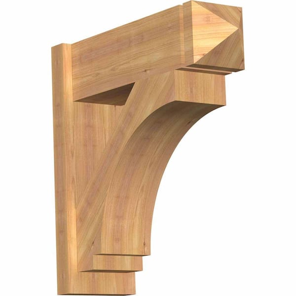 Ekena Millwork 8 in. x 24 in. x 24 in. Imperial Arts and Crafts Smooth Western Red Cedar Outlooker