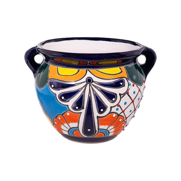 Evergreen Enterprises Talavera 7 in. Ceramic Baul Planters (Set of