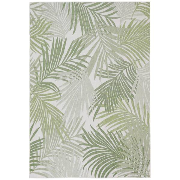 Sunnydaze Sunnydaze Tropical Illusions Polypropylene Outdoor Patio Area Rug in Verdant - 8 x 11 Foot