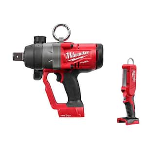 M18 ONE-KEY FUEL 18-Volt Lithium-Ion Brushless Cordless 1 in. Impact Wrench with Friction Ring with M18 LED Stick Light