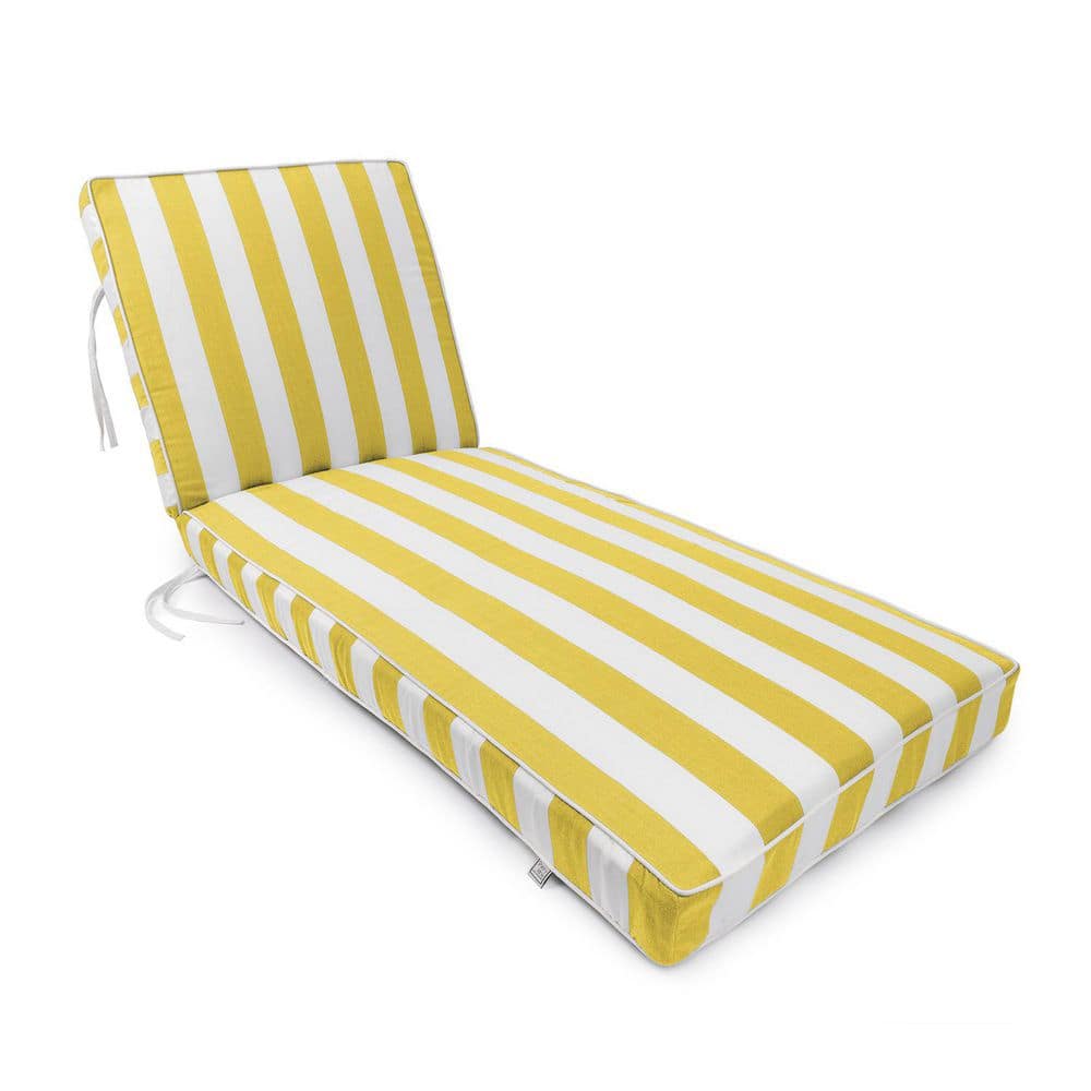 Sherry Kline Cabana Stripe Reversible Outdoor Chaise Lounge With