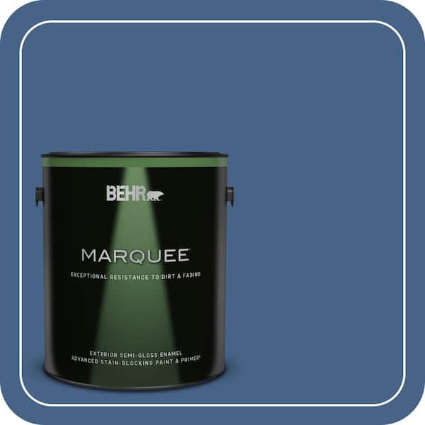 BEHR MARQUEE 1 gal. #PPU15-04 Mosaic Blue Semi-Gloss Enamel Exterior Paint & Primer