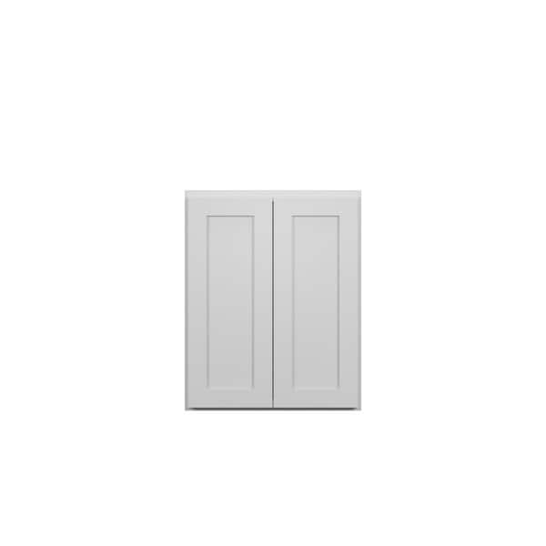 Bedford Shaker 36 in. W x 36 in. H x 12 in. D in Painted White Plywood Assembled Wall Cabinet