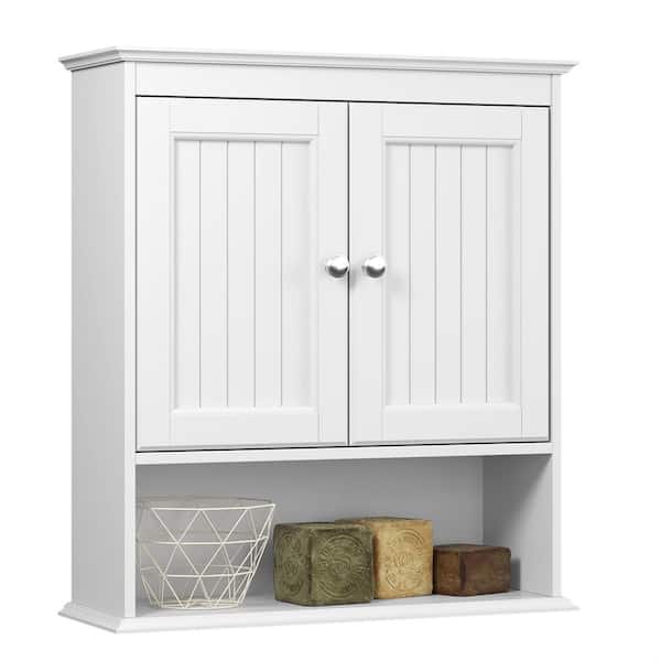 Cubilan 21.5 in. W x 7.48 in. D x 24 in. H White Wall Mounted Bathroom  Cabinet Over The Toilet Cabinet with Doors and Shelves HD-4XL - The Home  Depot