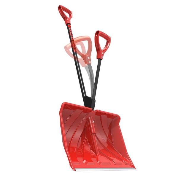 20in Poly Blade Snow Joe SJSHLV20 Shovelution Back Saving Telescoping