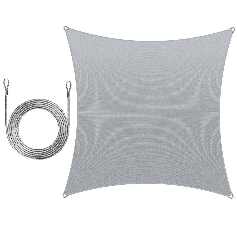 20 ft. x 20 ft. Square Pro Ring Sun Shade Sail with Rope-Grey price history on PriceWatchPro