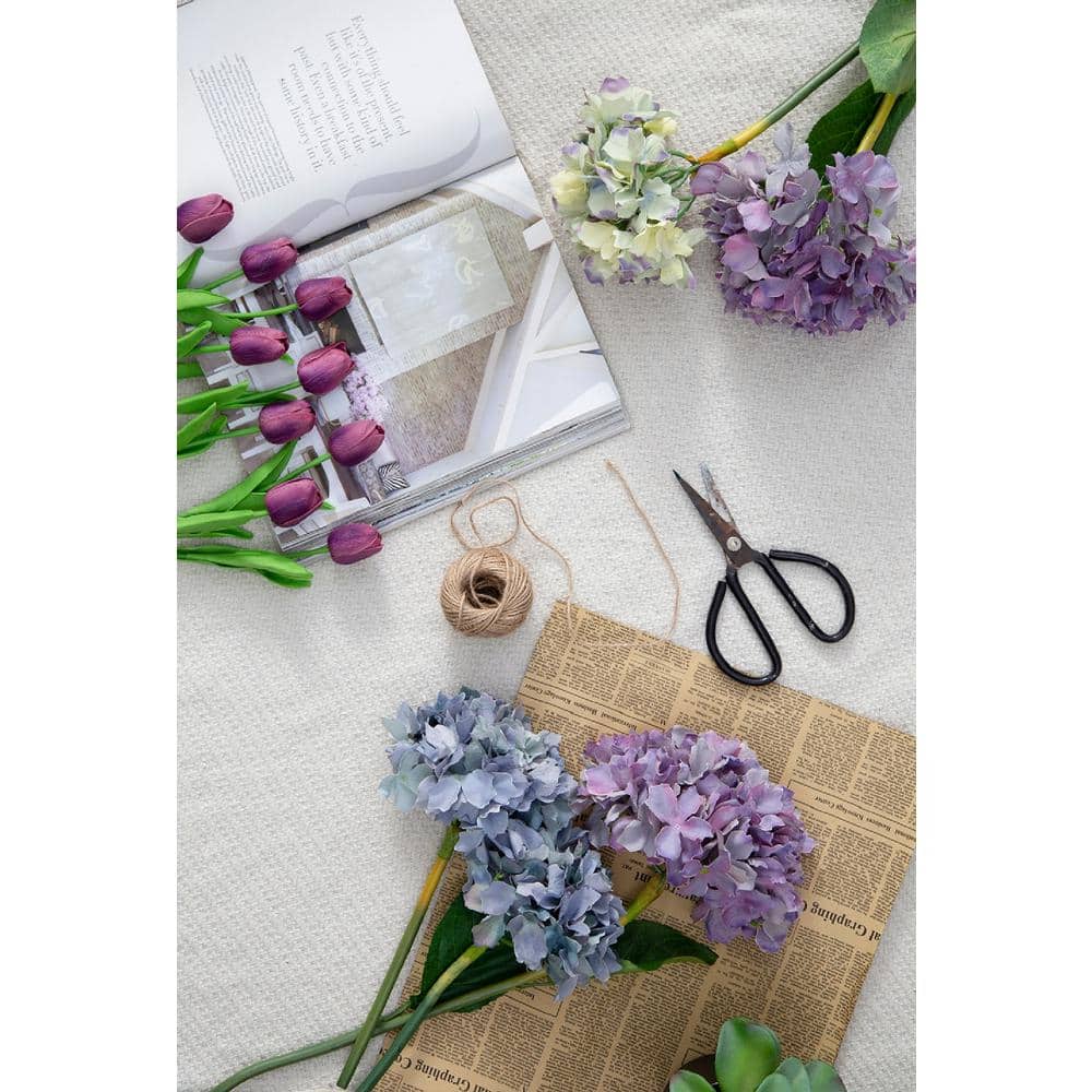 14'' Multi Blue Faux Hydrangea Set for Tabletop Decor