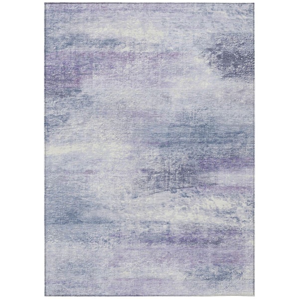 Chantille Machine Washable Indoor/Outdoor Abstract ACN2402 Lavender 5 ft. x 7 ft. 6 in. Area Rug