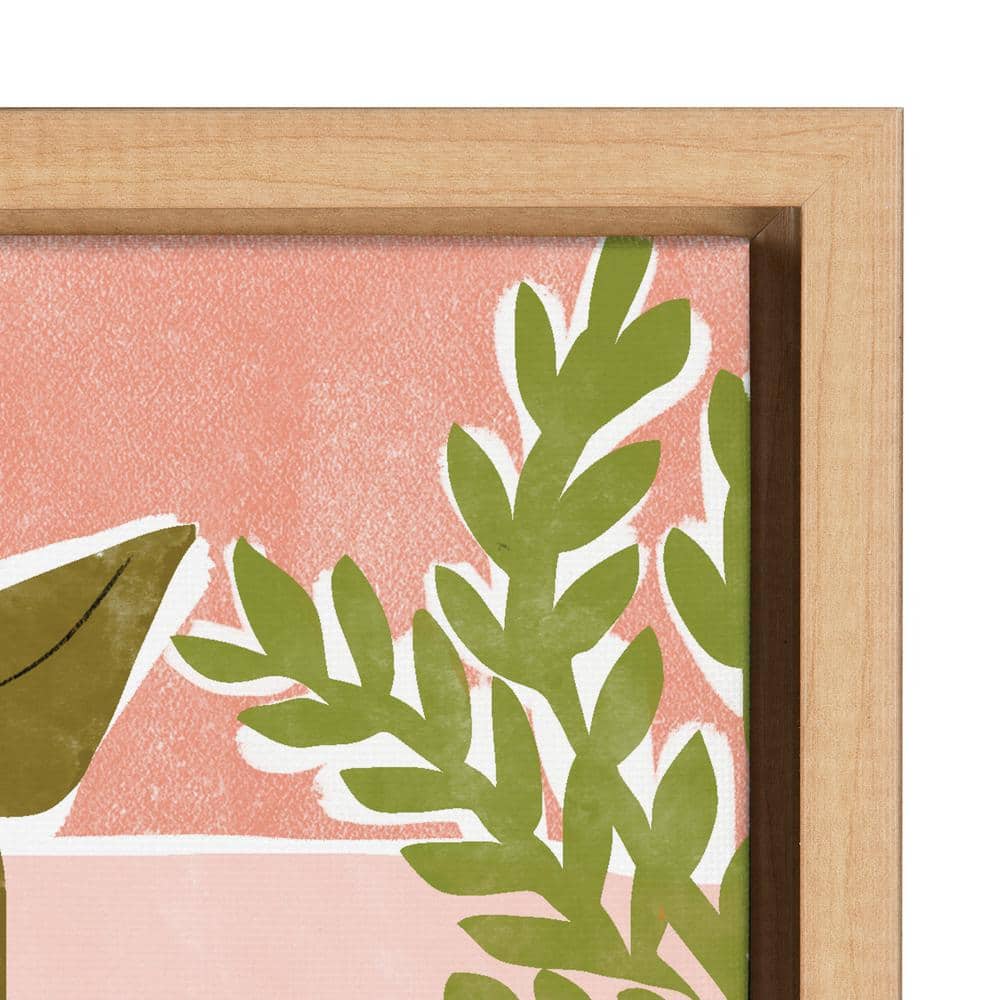 Never Enough Plants Botanical Canvas Art in Natural Frame