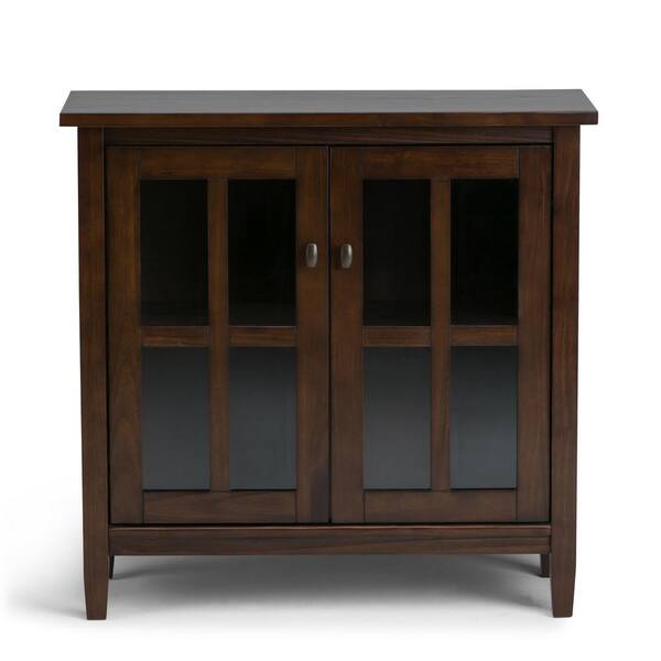 Warm Shaker Solid Wood Low Storage Cabinet in  Brown 