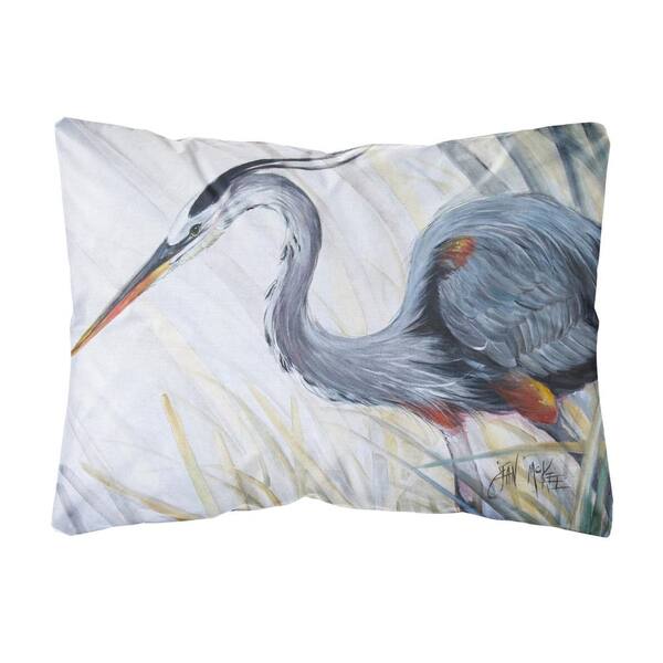 blue heron pillow