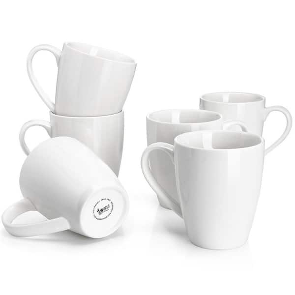 Sweese 16 oz. White Porcelain Mugs (Set of 6)Mug16WH The Home Depot