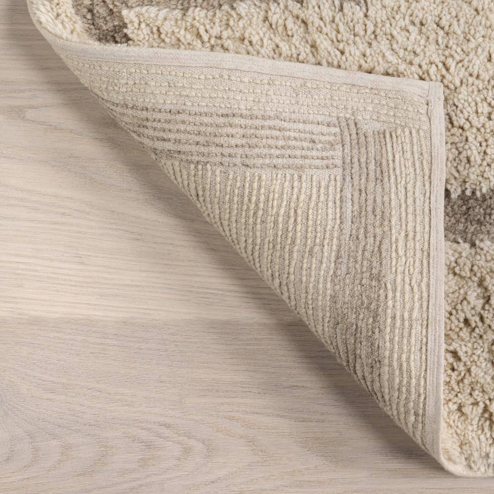 Murray Ivory Geometric Wool Machine Washable 8' x 10' Area Rug