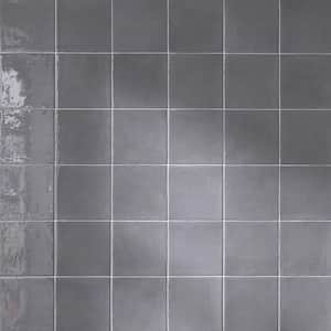 New Country Asfalt Charcoal Gray 5.9 in. x 5.9 in. Polished Ceramic Wall Tile (10.76 sq. ft./Case)