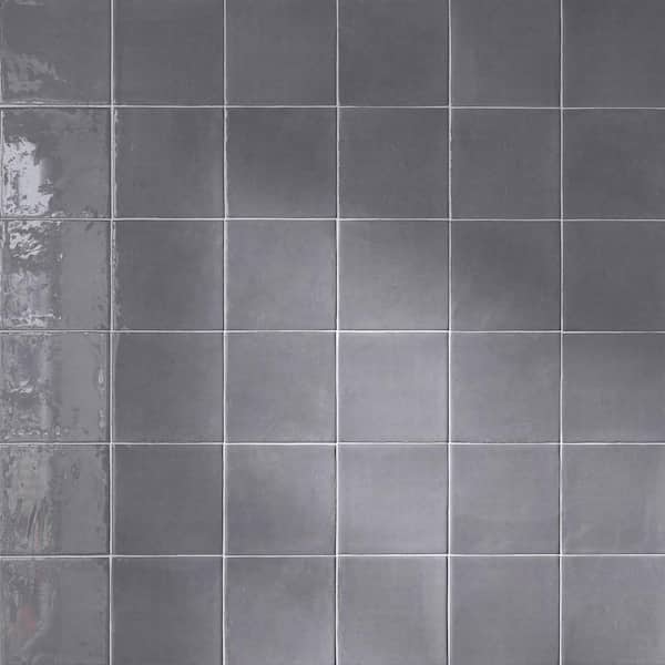 MOLOVO New Country Asfalt Charcoal Gray 5.9 in. x 5.9 in. Polished Ceramic Wall Tile (10.76 sq. ft./Case)