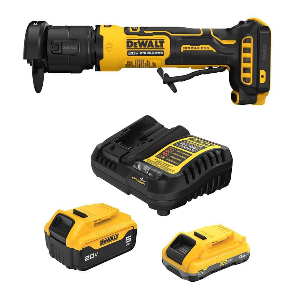 20V MAX XR Lithium-Ion Cordless Brushless 3 in. Cut Off Tool/Grinder with 4.0 Ah and 5.0 Ah Batteries and Charger price history on PriceWatchPro