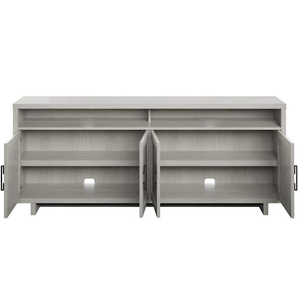 Twin Star Home Fairfax Oak TV Stand Fits TVs up to 80 in. TC72