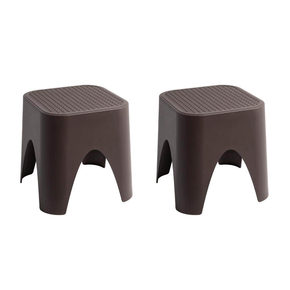 Mallorca Brown Stackable Resin Outdoor Accent Table Set