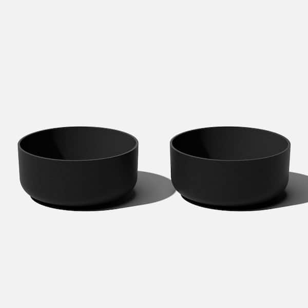 Kona Bowl 14 in. Round Black Plastic Planter (2-Pack)