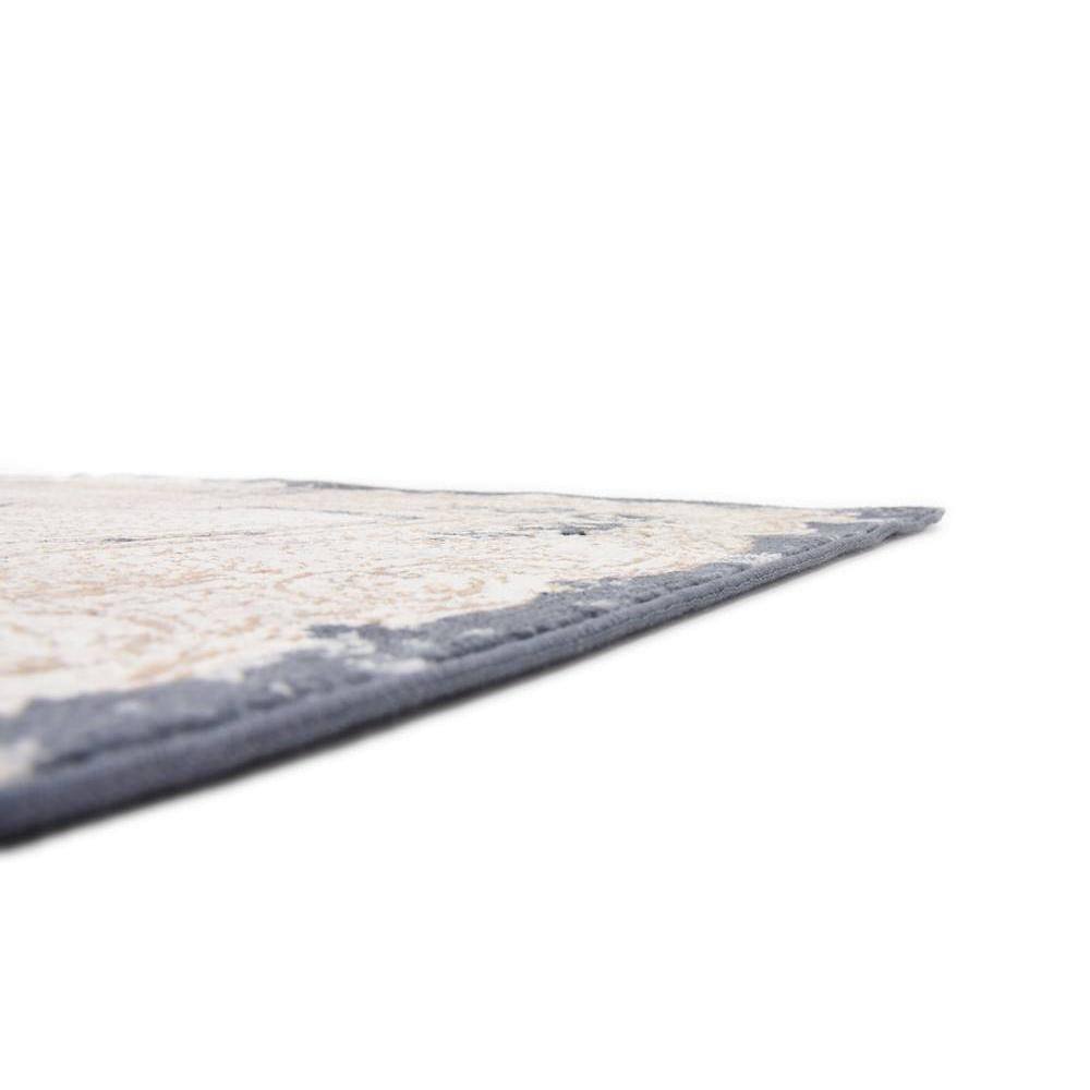 Light Blue 4' x 6' Stain-Resistant Synthetic Area Rug