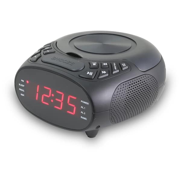 Gpx Dual Alarm Clock Fm Radio With Cd, Alarm Clock Radio Cd Player