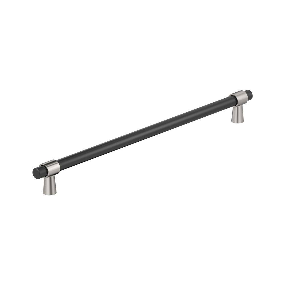 Mergence 18 in. (457 mm) Center-to-Center Matte Black/Polished Nickel Modern Appliance Pull price history on PriceWatchPro