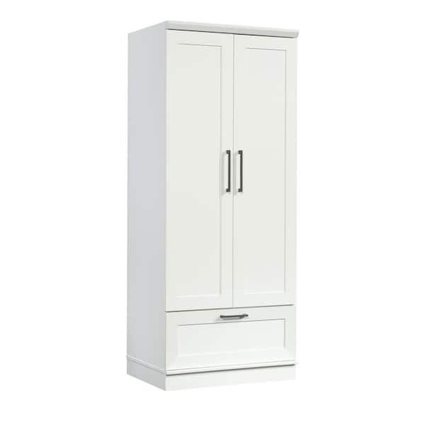 Soft White Wardrobe Storage Cabinet, Wardrobe Cabinet Home Depot