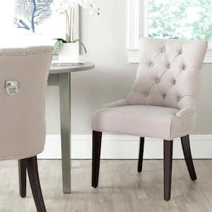 Harlow Taupe/Espresso Linen Side Chair (Set of 2)