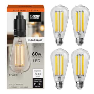 Feit Electric 60-Watt Equivalent ST19 Dimmable Cage Filament Clear