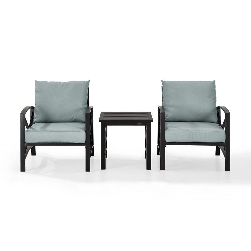 Kaplan 3-Piece Outdoor Seating Set with Mist Cushions
