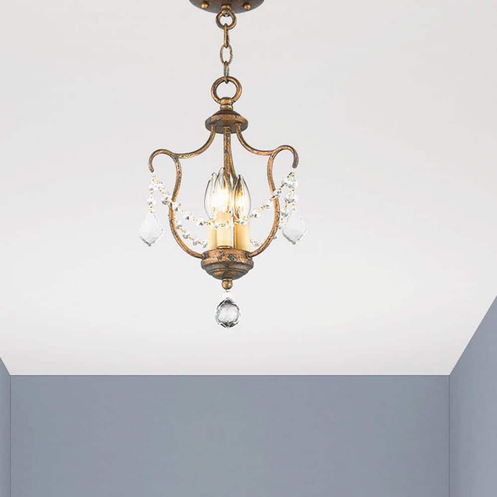 AVIANCE LIGHTING Langdon 3 Light Hand Applied Venetian Golden