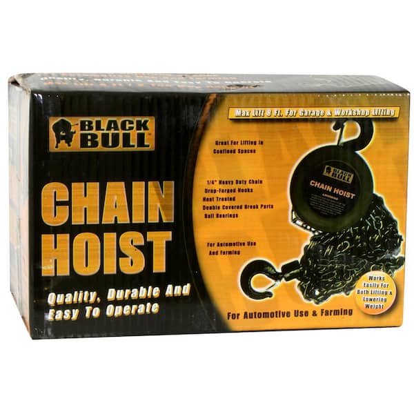 BLACK BULL 3-Ton ft. Hand Chain Hoist 806304 The Home Depot