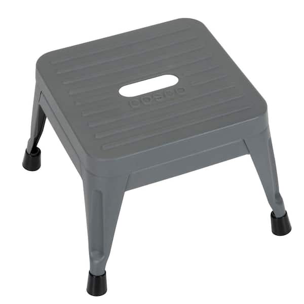 Cosco 1-Step 225 lb. Capacity Stackable Gray Steel Step Stool (2-Pack)