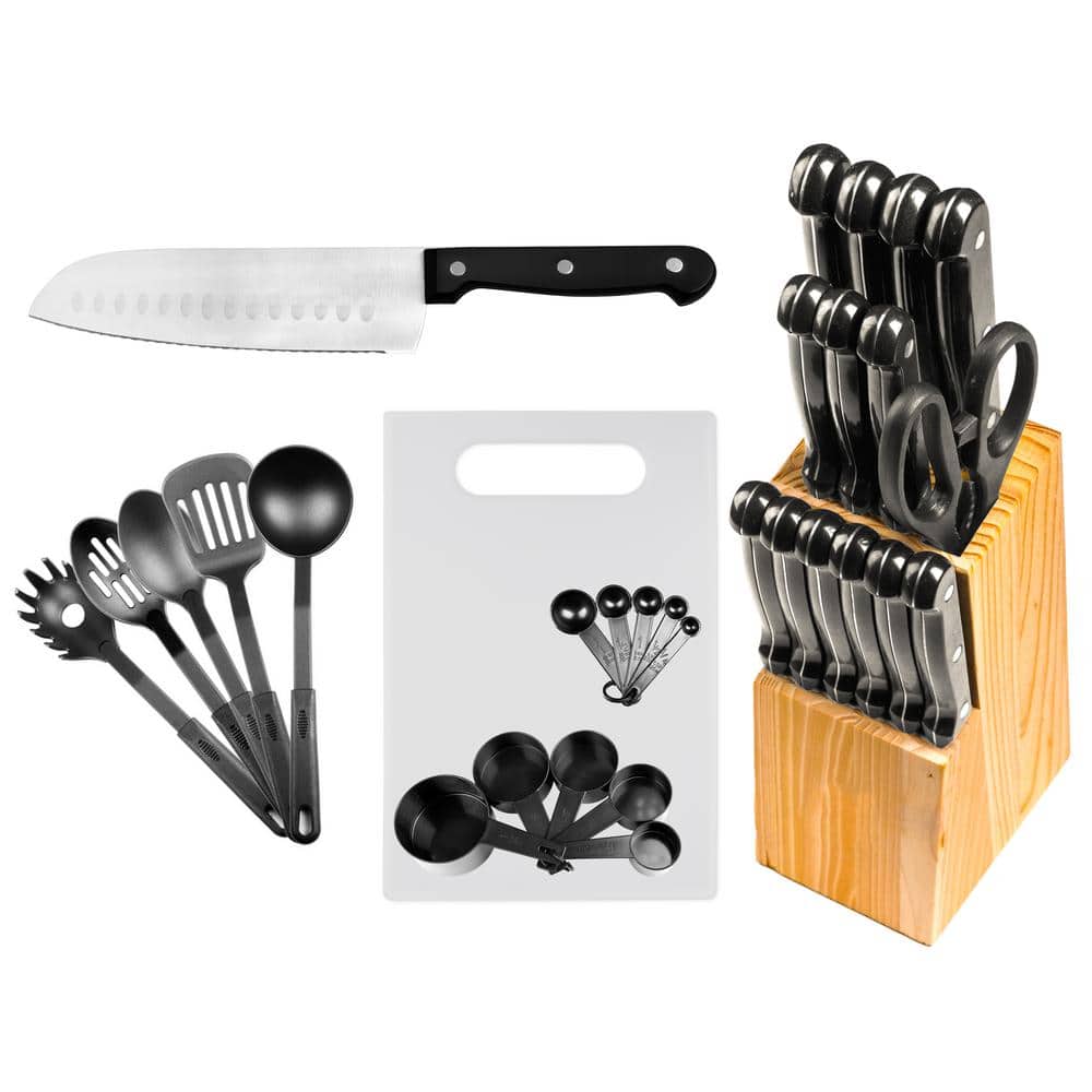 24 Pcs Stainless Steel Kitchen Utensils Set , Apartment Essentials