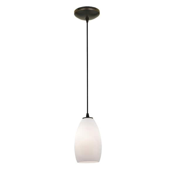 Access Lighting Champagne 1-Light Oil Rubbed Bronze Shaded Pendant ...