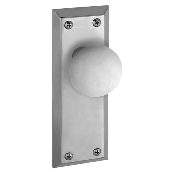 Grandeur Fifth Avenue Bright Chrome Plate with Double Dummy Hyde Park Knob