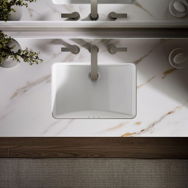 KOHLER Ladena 20-7/8 in. Undermount Bathroom Sink with Glazed