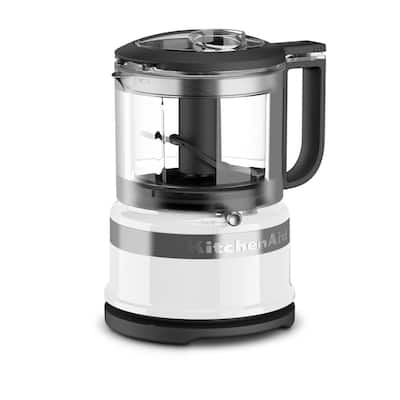 5-Cup 2-Speed White Food Processor with Whisk Accessory